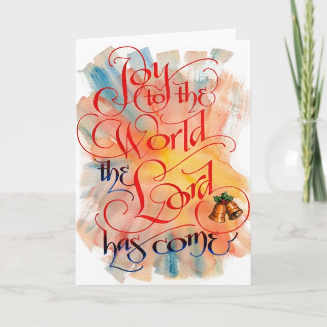 Alegria ao Cartão Mundial de Natal (Frente)