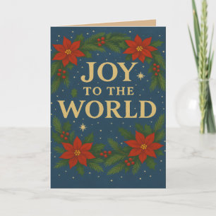 Alegria ao Cartão Mundial de Saudação de Natal