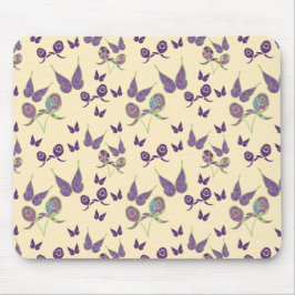 Alegria Borboleta em Mousepad de Creme