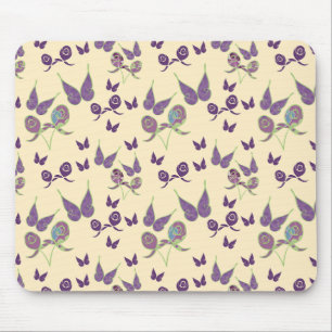 Alegria Borboleta em Mousepad de Creme
