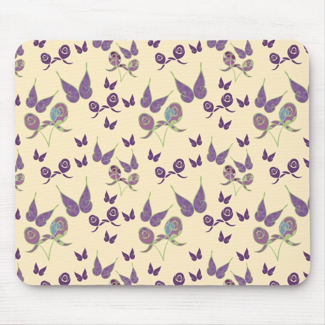 Alegria Borboleta em Mousepad de Creme (Frente)