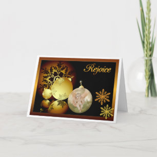 Alegria com o cartão de Natal