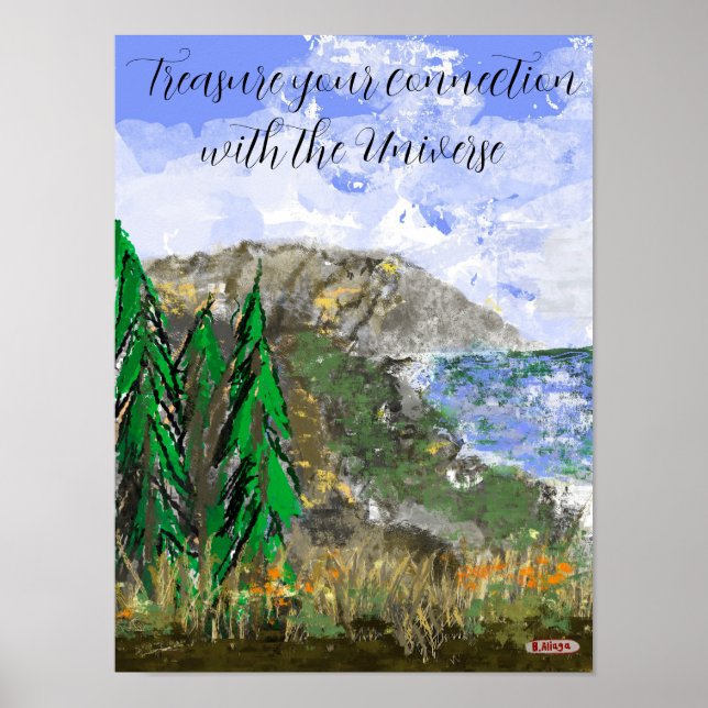 Alegria de Abraçar a Dinâmica da Natureza Poster (Frente)