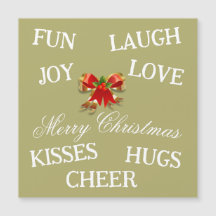 Alegria do Cartão Magnético de Natal