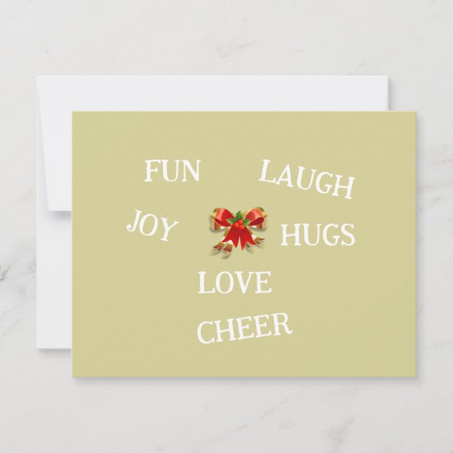 Alegria do Cartões de agradecimentos de Natal (Frente)