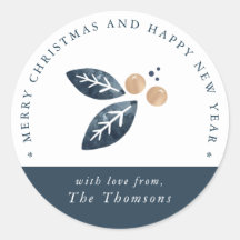 Alegria do feriado - etiqueta redonda do Natal