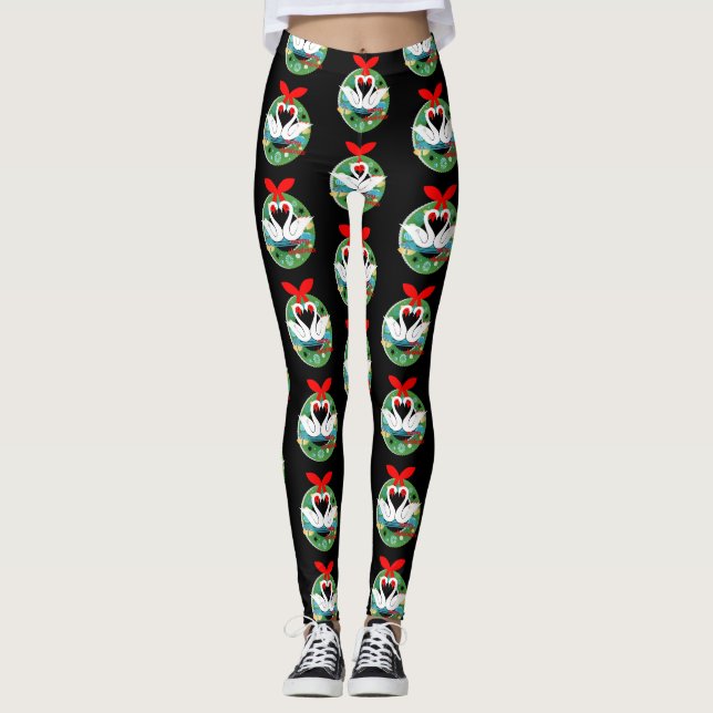 alegria natal swans leggings (Frente)