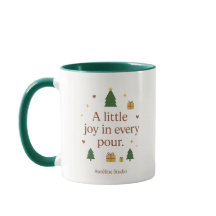 Alegria numa Xícara | Caneca de Natal Minimalista