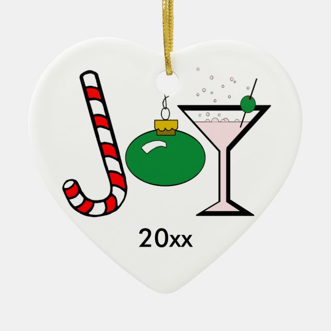 Alegria Verde Do Ornamento De Guarda De Natal (Frente)