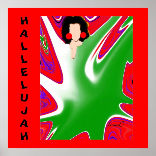 Aleluia! impressão em canvas (Frente)