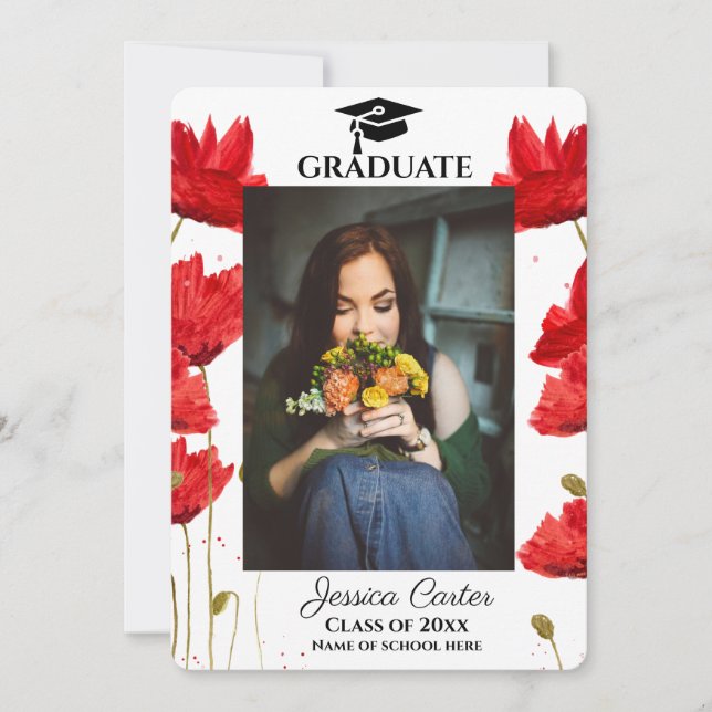 Alem das Papoulas Vermelhas Anúncio de Graduação F (Frente)