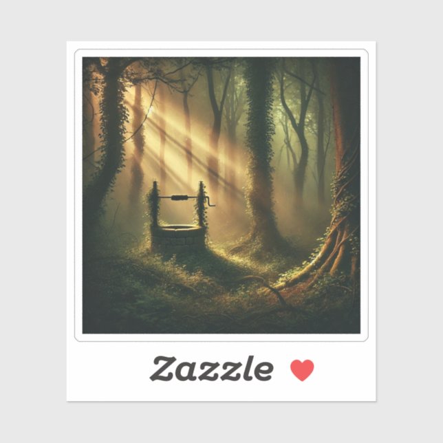 Além do poço adesivo 3x3" (Folha)