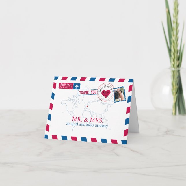 ALEMANHA Correio Aéreo Agradecimento de Casamento (Frente)