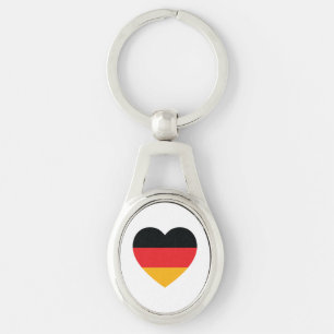 Alemanha Flag Heart Chaveiro