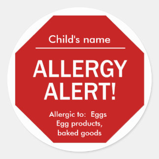 Alergia Adesivos de alerta