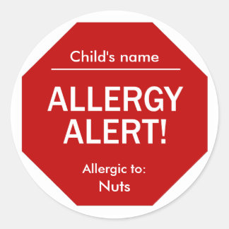 Alergia Adesivos de alerta