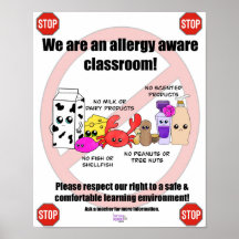 Alergia Aware Classroom Poster
