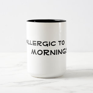 alérgico a manhãs, caneca de café engraçada design