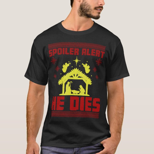 Alerta de Spoiler Ele Morre no Natal Suéter Feio E (Frente)