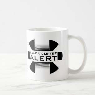 Alerta do café preto - caneca de café