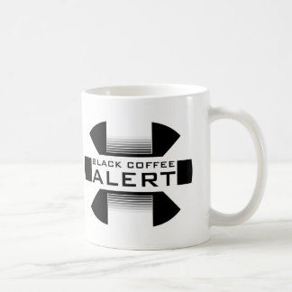 Alerta do café preto - caneca de café