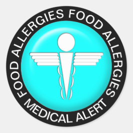 Alerta médico - Adesivo redondo clássico lacrimogê