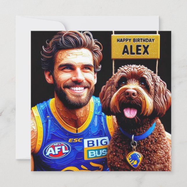 ALEX ~ Cartão de Aniversário ~ Estação de Futebol  (Frente)