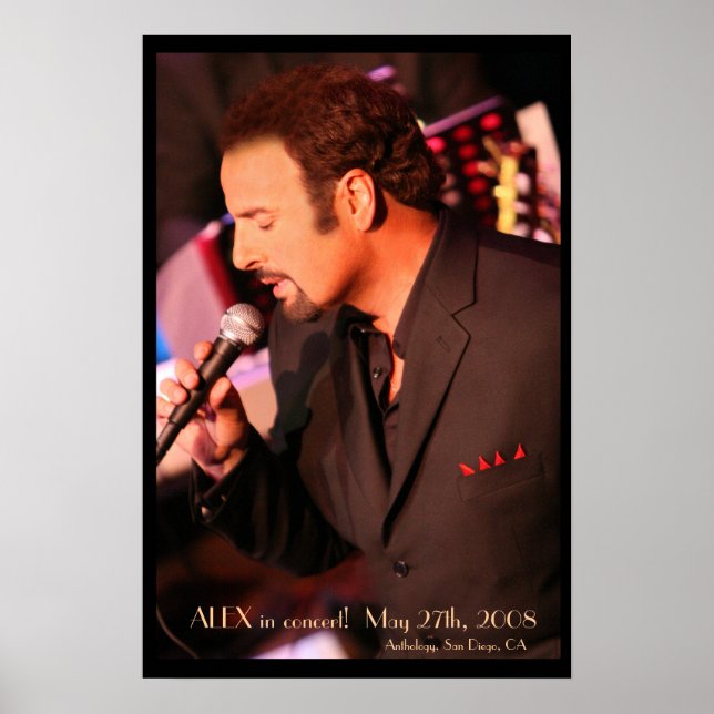 ALEX em concerto! Poster - Personalizado (Frente)