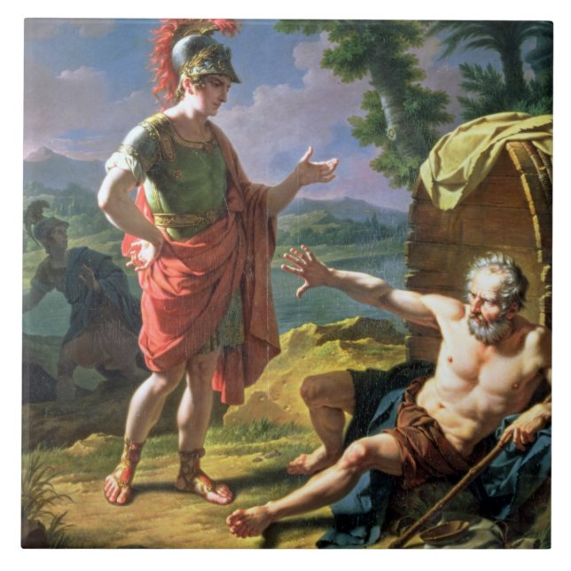 Alexander e Diogenes, 1818 (óleo em canvas) (Frente)