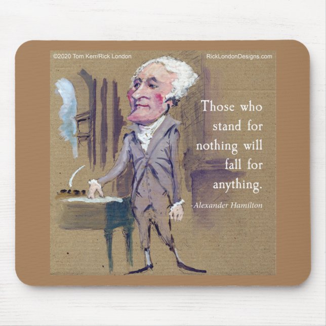 Alexander Hamilton & Citação Mousepad (Frente)