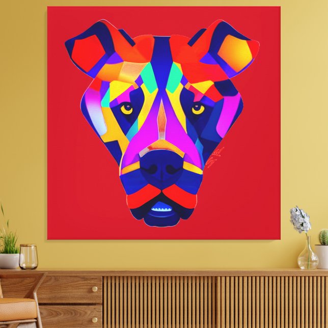 Alexander's Dog red canvas print (Insitu(Sala de estar))