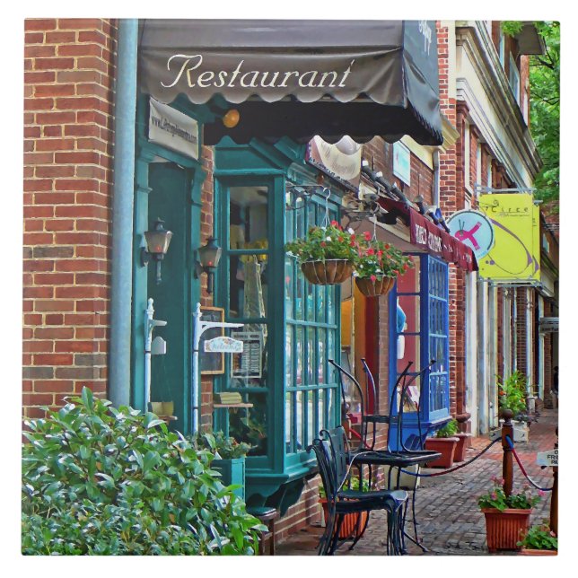Alexandria VA - Restaurante com Brown Awning (Frente)