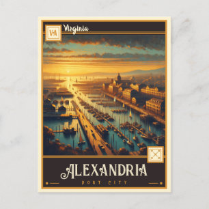 Alexandria, Virgínia Cartão postal Vintage