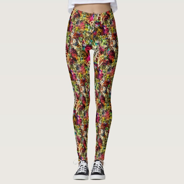 Alfabeto Arte 1 Leggings (Frente)