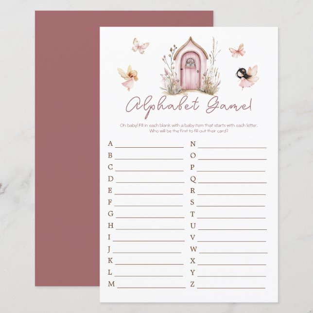 Alfabeto Chá de fraldas das Faiarias de Madeira Ro (Frente/Verso)