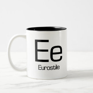 Alfabeto da caneca da tipografia - Eurostile