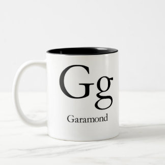 Alfabeto da caneca da tipografia - Garamond