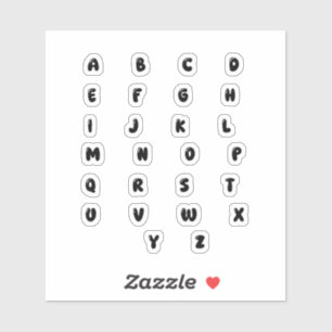 Alfabeto de Adesivos de Letras Lindas adesivo de