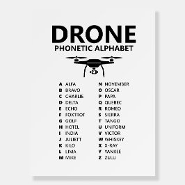 Alfabeto Fonético da OTAN Drone – Branco