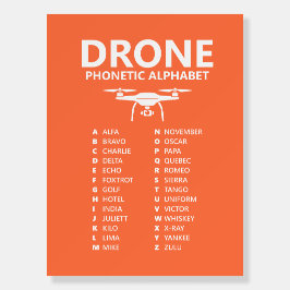 Alfabeto Fonético da OTAN Drone – Edição Laranja