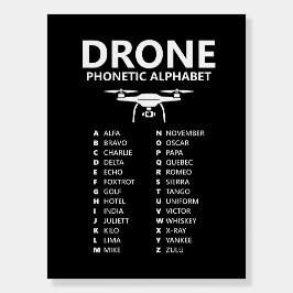 Alfabeto Fonético da OTAN Drone – Preto