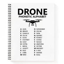 Alfabeto Fonético NATO de Drone – Gráfico Branco