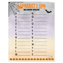 Alfabeto I Spy - Versão do Halloween