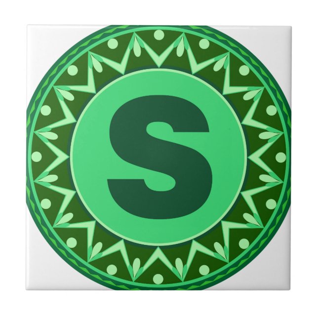 Alfabeto verde conhecido inicial s da letra do (Frente)