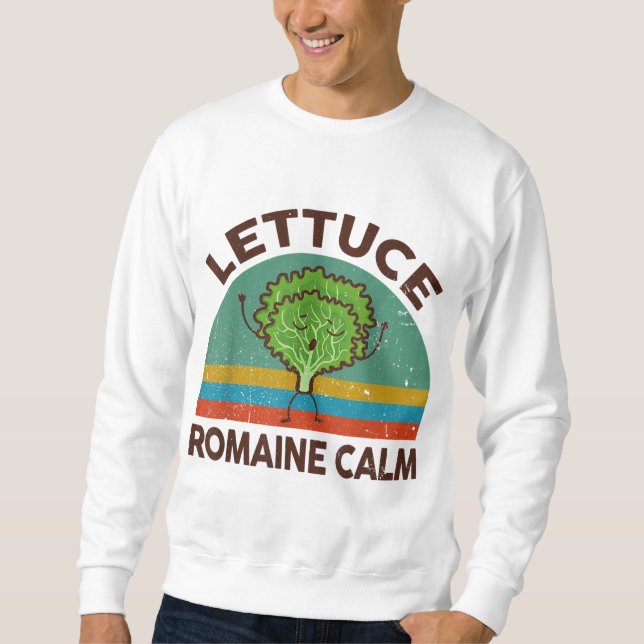 Alface de Camisa de Jardinagem Romaine Calm Funny  (Frente)