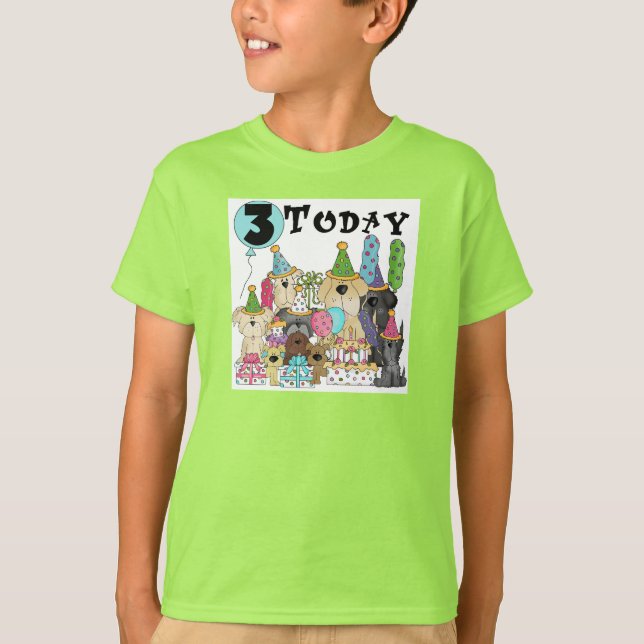 Alfinetes aniversário de 3 anos Bash Camisetas e p (Frente)