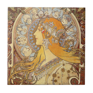 Alfonse Mucha Zodíaco Arte Nova Mulher
