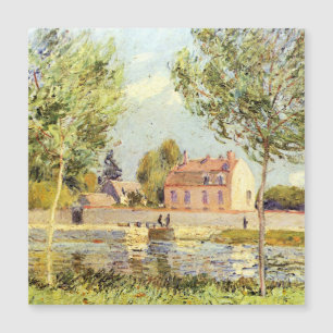 Alfred Sisley Houses às margens da Loing