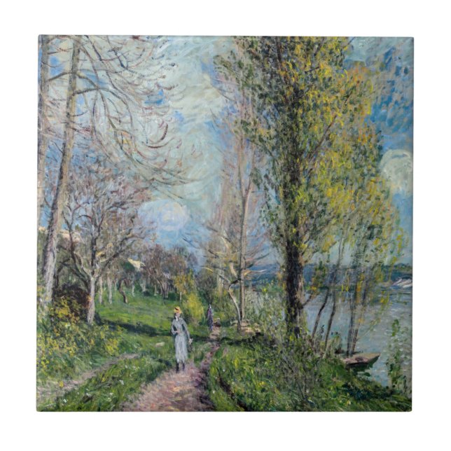 Alfred Sisley - Margens do Sena em By (Frente)