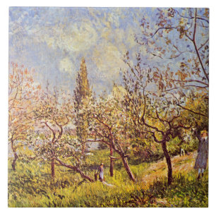 Alfred Sisley Orchard em primavera